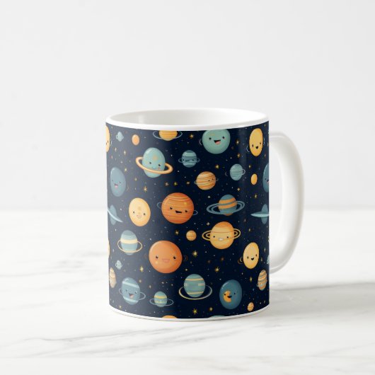 Funny Space Pattern Kaffeetasse (VorderseiteRechts)