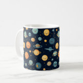 Funny Space Pattern Kaffeetasse (Vorderseite Links)