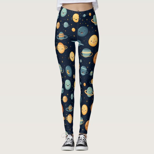 Funny Space Pattern Leggings (Vorderseite)