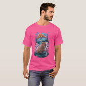 Funny Space Pilz Capybara T-Shirt (Vorne ganz)