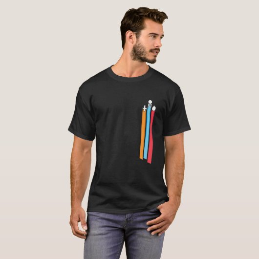 Funny Space Racing Streifen Männer T-Shirt (Vorne ganz)