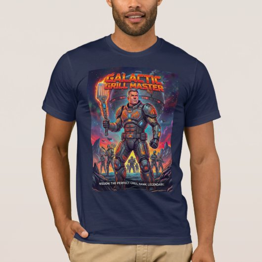Funny Space Soldier BBQ Grill Master Parody T-Shirt (Vorderseite)