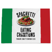 Funny Spaghetti Eating Champions Family Reunion Große Geschenktüte (Vorderseite)