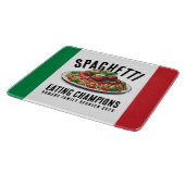 Funny Spaghetti Eating Champions Family Reunion Schneidebrett (Ecke)