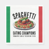 Funny Spaghetti Eating Champions Family Reunion Serviette (Vorderseite)