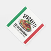 Funny Spaghetti Eating Champions Family Reunion Serviette (Ecke)