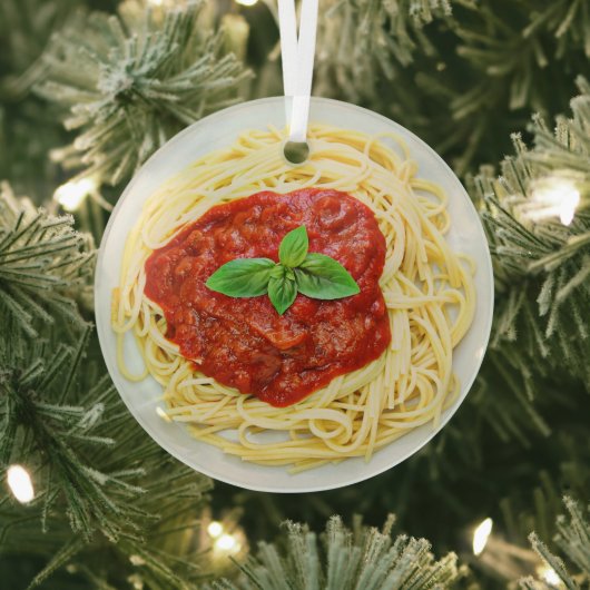 Funny Spaghetti Gag Geschenk Weihnachtsmetall Orna Ornament Aus Glas (InSitu)