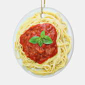 Funny Spaghetti Gag Geschenk Weihnachtsnacht Keramik Ornament (Links)