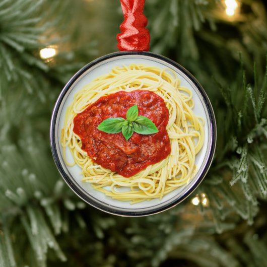 Funny Spaghetti Gag Geschenk Weihnachtsnacht Ornament Aus Metall (Baum)