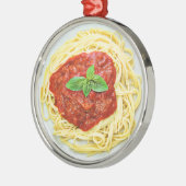 Funny Spaghetti Gag Geschenk Weihnachtsnacht Ornament Aus Metall (Links)