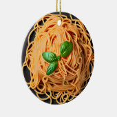 Funny Spaghetti Pun Christmas Keramik Ornament (Rechts)