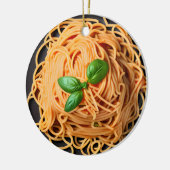 Funny Spaghetti Pun Christmas Keramik Ornament (Links)