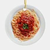 Funny Spaghetti Pun Christmas Keramik Ornament (Vorne)