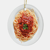 Funny Spaghetti Pun Christmas Keramik Ornament (Links)