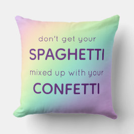 Funny Spaghetti und Confetti Kissen