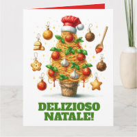 Funny Spaghetti Weihnachtsbaum Delizioso Natale!
