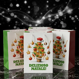 Funny Spaghetti Weihnachtsbaum Delizioso Natale! Mittlere Geschenktüte