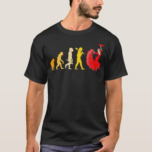 Funny Spanish Dance Evolution Flamenco  T-Shirt (Vorderseite)
