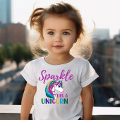 Funny Sparkle like a Unicorn Girls Kleinkind T-shirt