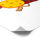 Funny Spartan Gladiator Running Poster (Ecke)