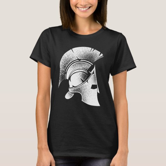 Funny Spartan Griechischer Helmet Niedlich Gladiat T-Shirt (Vorderseite)