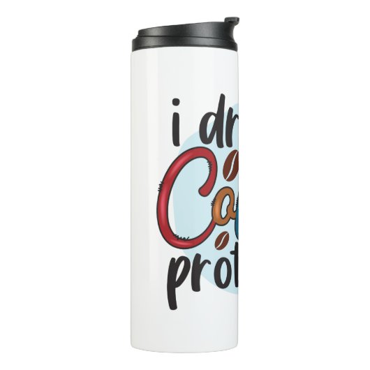 Funny Spaß Coffee Quotes für Kaffeeliebhaber Gesch Thermosbecher (Nach links gedreht)