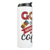 Funny Spaß Coffee Quotes für Kaffeeliebhaber GIFT Thermosbecher (Nach links gedreht)