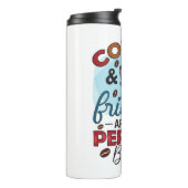 Funny Spaß Coffee Quotes für Kaffeeliebhaber GIFT  Thermosbecher (Nach links gedreht)