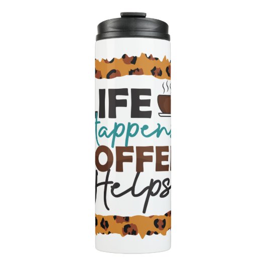 Funny Spaß Coffee Quotes für Kaffeeliebhaber GIFT  Thermosbecher (Vorderseite)