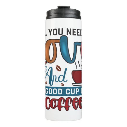 Funny Spaß Coffee Quotes für Kaffeeliebhaber Thermosbecher (Vorderseite)