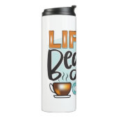 Funny Spaß Coffee Quotes für Kaffeeliebhaber Thermosbecher (Nach links gedreht)