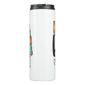 Funny Spaß Coffee Quotes für Kaffeeliebhaber Thermosbecher (Rückseite)