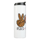 Funny Spaß Coffee Quotes Peace Liebe Kaffee Kaffee Thermosbecher (Nach links gedreht)