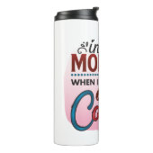 Funny Spaß Coffee Quotes pink Thermosbecher (Nach links gedreht)