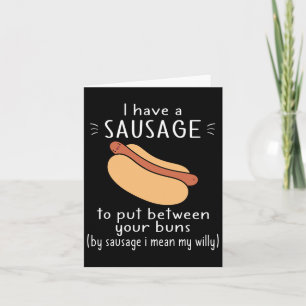 Funny Spaß Erwachsene Valentinstag Würstchen Betwe Karte