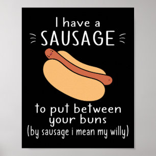 Funny Spaß Erwachsene Valentinstag Würstchen Betwe Poster