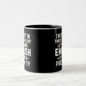 Funny Spaß Fluent English Profanity Sarcasm Gesche Zweifarbige Tasse (Mittel)