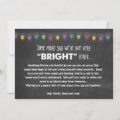 Funny Spaß Foto Weihnachts Chalk Grußkarte (Rückseite)