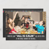 Funny Spaß Foto Weihnachts Chalk Grußkarte (Vorne/Hinten)