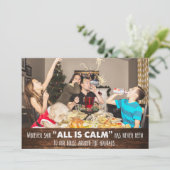 Funny Spaß Foto Weihnachtsgrüße Karte (Stehend Vorderseite)