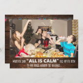 Funny Spaß Foto Weihnachtsgrüße Karte (Vorne/Hinten)