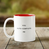 Funny Spaß Ihr Auto vervollständigt Me Valentinsta Zweifarbige Tasse