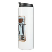 Funny Spaß Kaffeekocher, aber erster Kaffee Thermosbecher (Nach rechts gedreht)