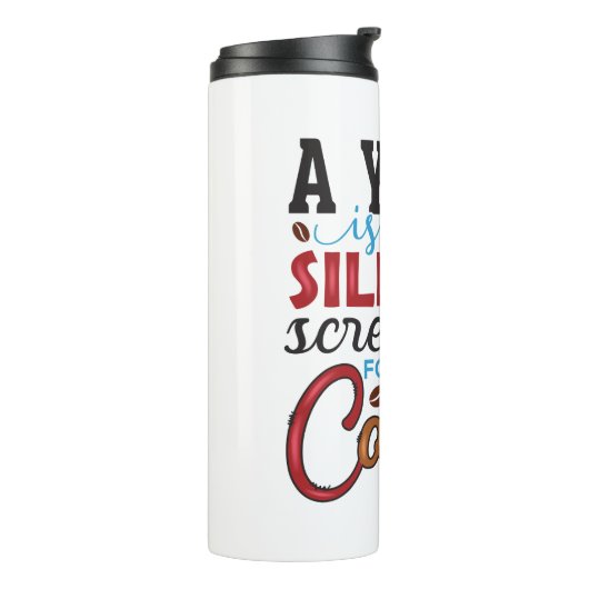 Funny Spaß Kaffeekonzerte für Kaffeeliebthistrom Thermosbecher (Nach links gedreht)