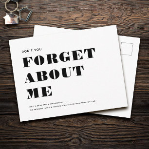 Funny Spaß Neue Adresse Einfache Minimalistische B Ankündigungspostkarte