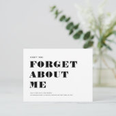 Funny Spaß Neue Adresse Einfache Minimalistische B Ankündigungspostkarte (Stehend Vorderseite)