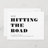 Funny Spaß Neue Anschrift Einfache Minimalistische Ankündigungspostkarte (Vorne/Hinten)