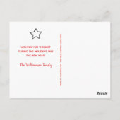 Funny Spaß Niedlich Llama Urlaub Postkarte (Rückseite)