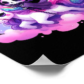 Funny Spaß Rainbow Gothic Grim Sensenmann Riding U Poster (Ecke)