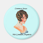 Funny Spaß Retro Frauen gesunden Menschenverstand  Magnet (Vorne)